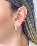 Argola Click Boleada - Semijoia Banhado a Prata