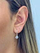 Argolinha com Pingente Concha - Semijoia Banhado a Prata