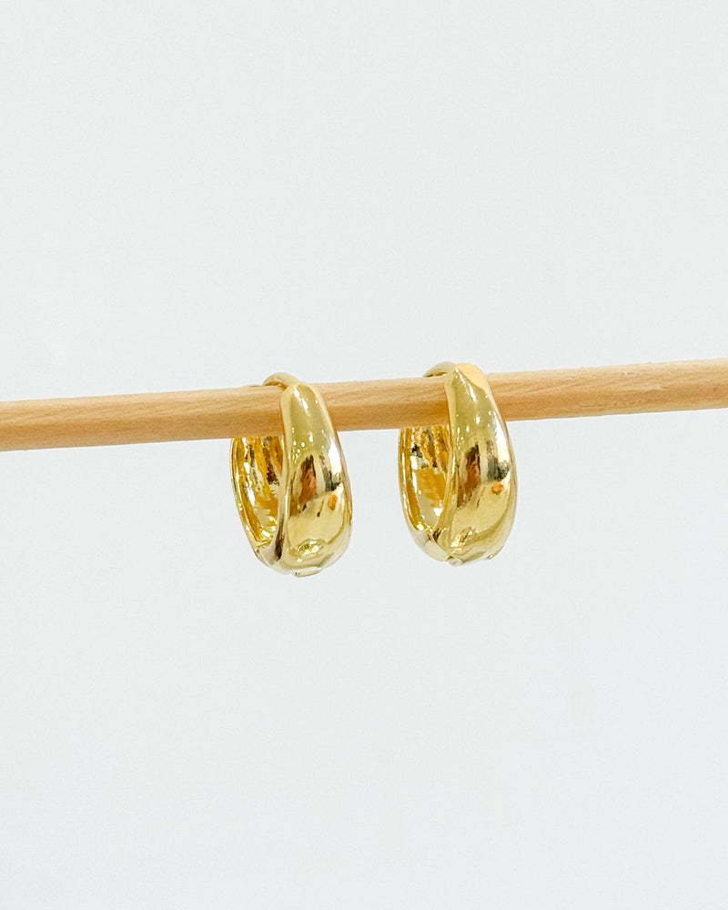 Argola Click Boleada - Semijoia Banhado em Ouro 18k