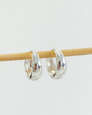 Argola Click Boleada - Semijoia Banhado a Prata