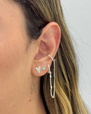 Kit de Brincos Choices Corações - Semijoia Banhado a Prata