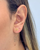 Brinco Patinha Vazada - Semijoia Banhado em Ouro 18k