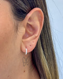 Argolinha Esfera - Semijoia Banhado a Prata