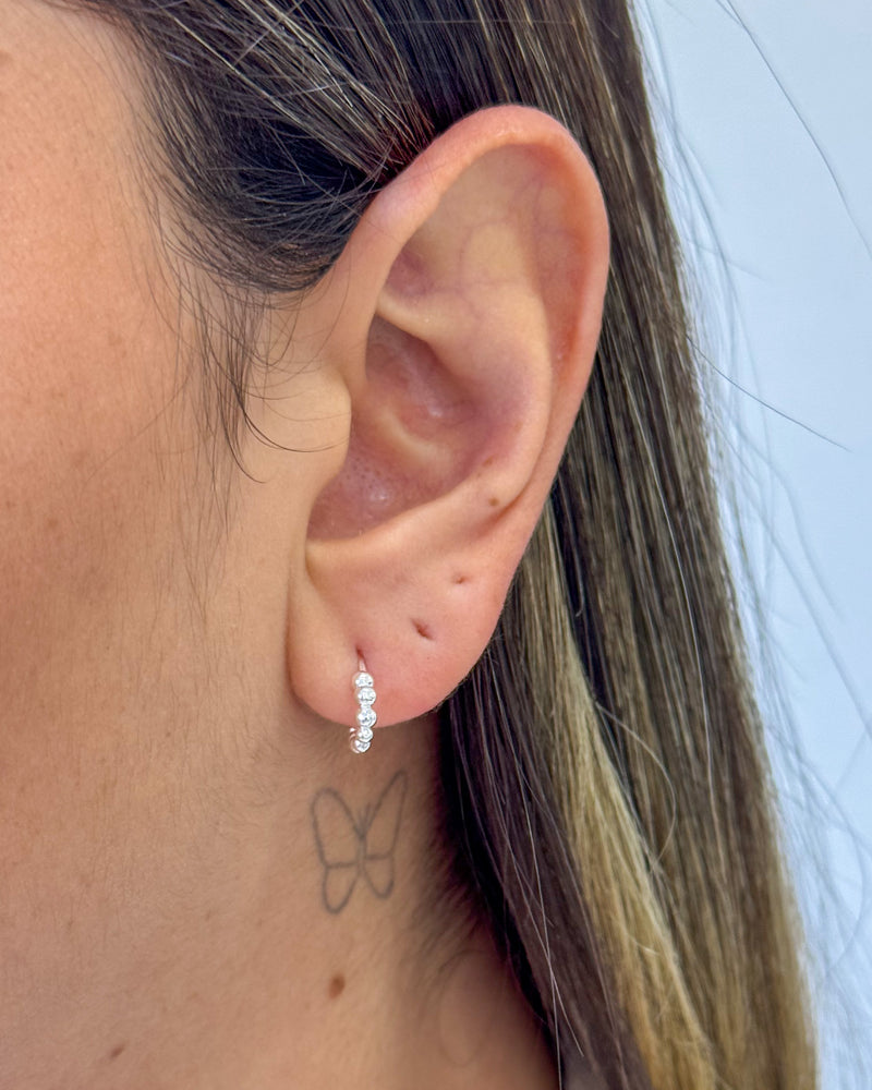 Argolinha Esfera - Semijoia Banhado a Prata