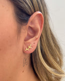 Brinco Raminho - Semijoia Banhado em Ouro 18k