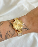 Relógio Feminino Italy Dourado 28mm
