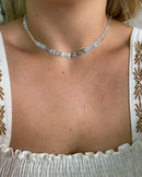 Colar Raminhos - Semijoia Banhado a Prata