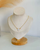 Colar Pérolas Espírito Santo Madrepérola - Semijoia Folheado a Ouro 18k