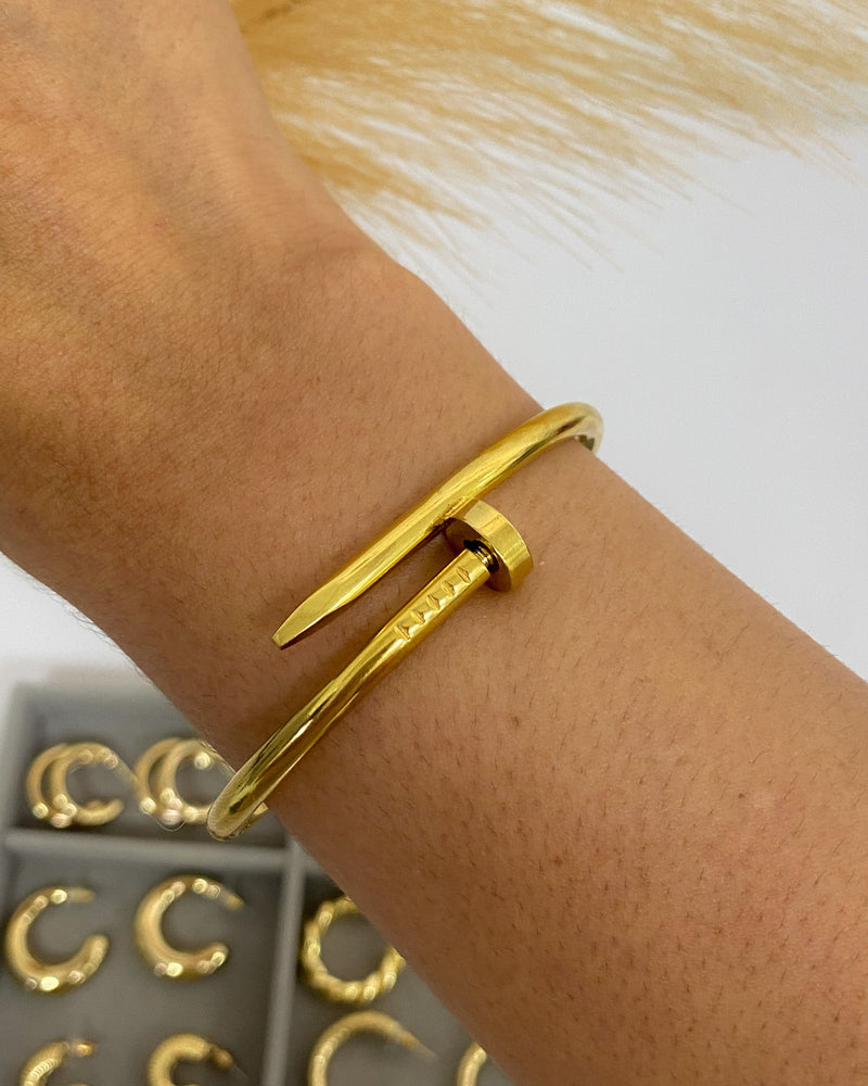 Bracelete Prego - Dourado