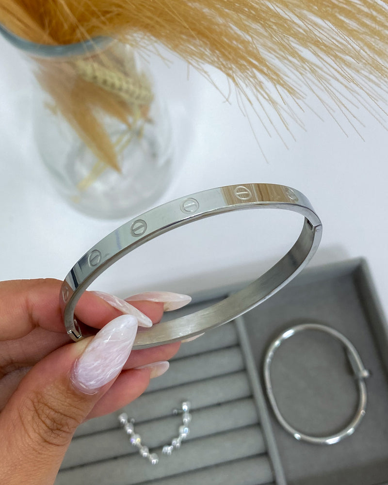 Bracelete Inspiração Cartier - Prata - Áurea Acessórios