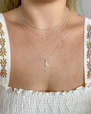 Conjunto de Colares Libélula Cravejada - Semijoia Banhado a Prata