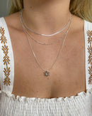 Conjunto de Colares Sol - Semijoia Banhado a Prata