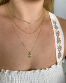 Conjunto de Colares Medalha Riscada - Semijoia Banhado em Ouro 18k