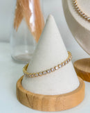 Pulseira Riviera Zircônia Redonda - Semijoia Folheada a Ouro