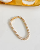 Pulseira Riviera Zircônia Redonda - Semijoia Folheada a Ouro