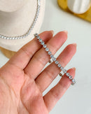 Pulseira Riviera Zircônia Redonda - Semijoia Folheada a Prata