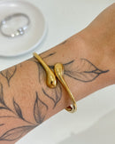 Bracelete Gota  - Semijoia em Aço Inox Ouro