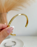 Bracelete Waves  - Semijoia em Aço Inox Ouro