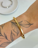 Bracelete Waves  - Semijoia em Aço Inox Ouro