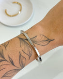 Bracelete Waves  - Semijoia em Aço Inox Prata