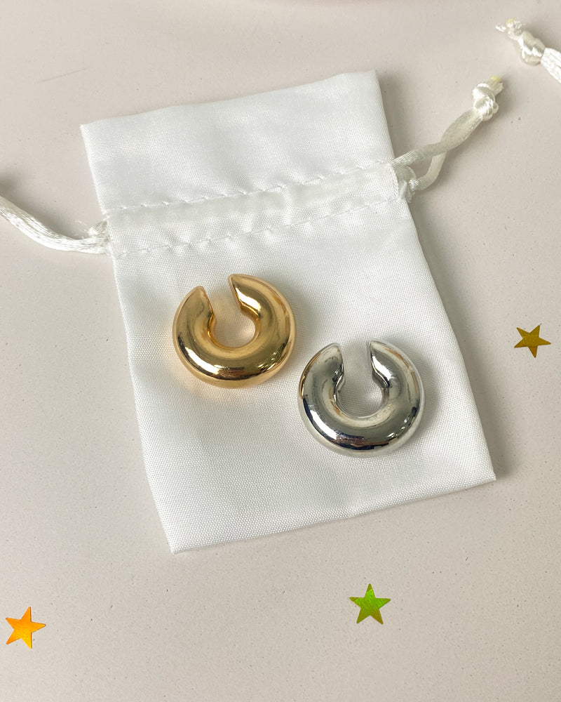 Piercing Fake Tubo Bold - Prata - Áurea Acessórios