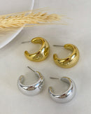 Argola Bold Maximalista - Semijoia Folheada em Prata