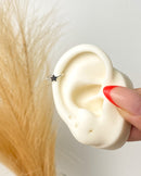 Piercing Argolinha para Helix Daith Estrelinha - Prata - Áurea Acessórios