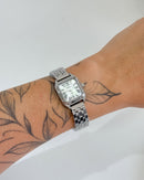 Relógio Feminino Quadrado Boxy Prata 21mm