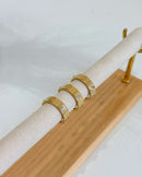 Anel Cart Semijoia em Aço Inox Dourado