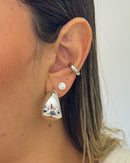 Argola Bold Maximalista - Semijoia Folheada em Prata