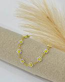 Pulseira de Margaridas - Dourado - Áurea Acessórios