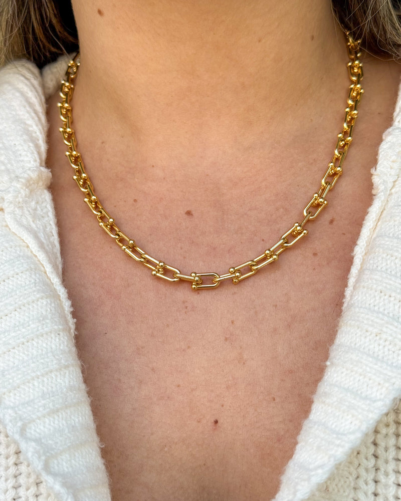 Colar Elos Tiffy - Semijoia Folheada a Ouro 18k