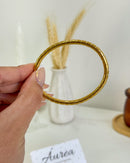 Bracelete Listrado - Semijoia em Aço Inox em Ouro