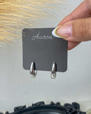 Meia Argola Gota P - Prata - Áurea Acessórios