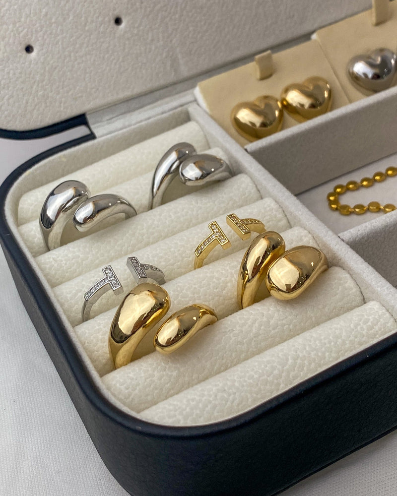 Anel Redondo Abaulado Regulável - Prata - Áurea Acessórios