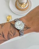 Relógio Feminino Italy Prata 28mm