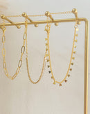 Conjunto de Pulseiras Baguete - Dourado - Áurea Acessórios