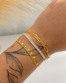 Conjunto de Pulseiras Baguete - Dourado - Áurea Acessórios