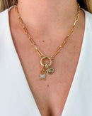 Colar Fecho Boia com Pingente Filho - Semijoia Banhado em Ouro 18k