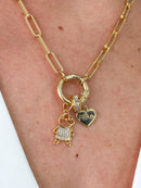 Colar Fecho Boia com Pingente Filho - Semijoia Banhado em Ouro 18k