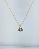 Colar Pingente Nossa Senhora Dupla Face  - Semijoia Folheado a Ouro 18k