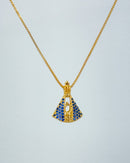 Colar Pingente Nossa Senhora Dupla Face  - Semijoia Folheado a Ouro 18k