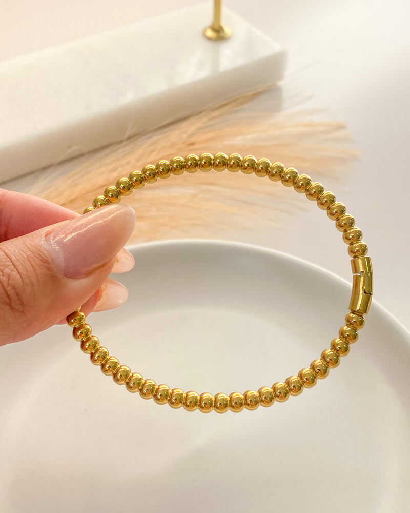 Bracelete Bolinhas Aço Inoxidável - Áurea Acessórios