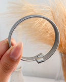 Bracelete Riscado Regulável - Prata - Áurea Acessórios