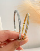 Bracelete Fino Cravejado Aço Inoxidável - Áurea Acessórios