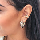 Argolas Tubo Tripla Média - Prata - Áurea Acessórios