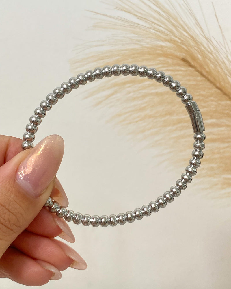 Bracelete Bolinhas Aço Inoxidável - Áurea Acessórios