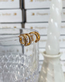 Piercing Fake U com Zircônias - Dourado - Áurea Acessórios