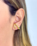 Ear Hook Line - Semijoia Banhada a Ouro 18k