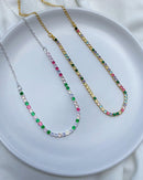 Colar Choker Riviera Colorida - Prata - Áurea Acessórios